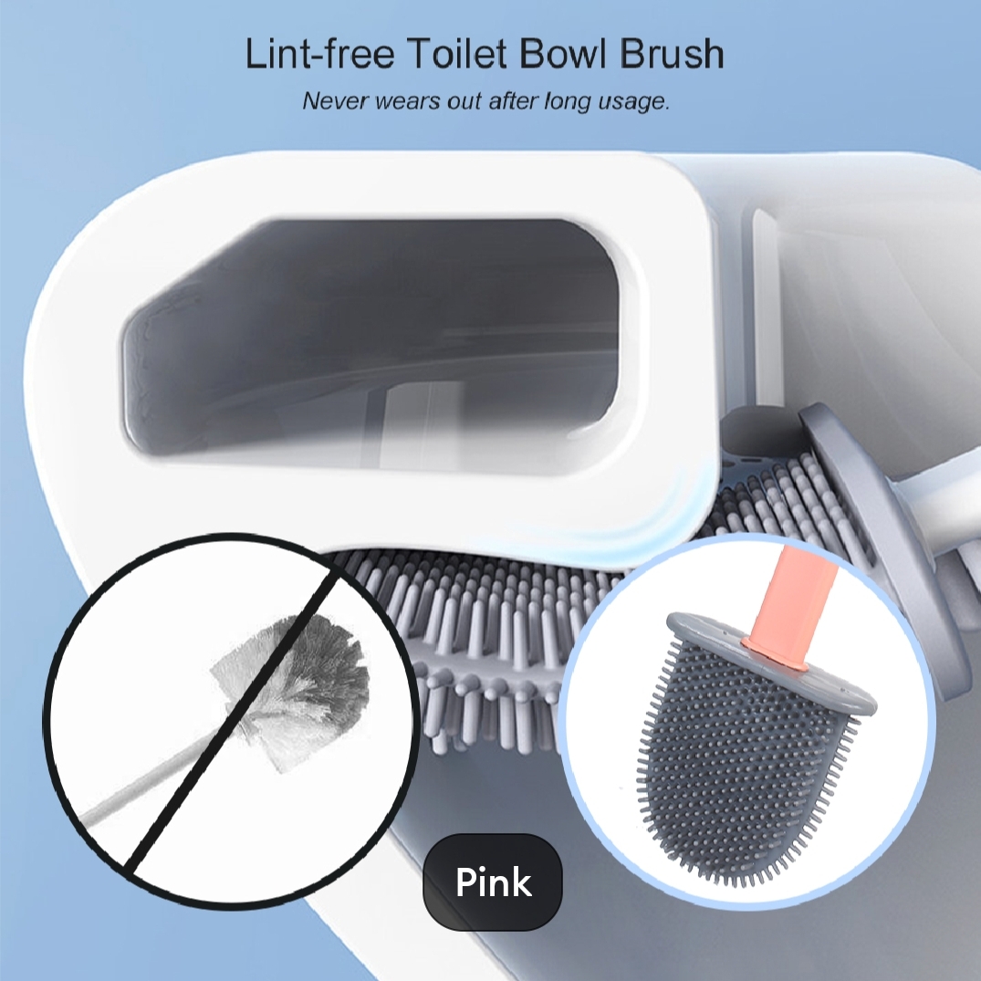 Picture of Highlights • Easily remove dead corner stains with the flexible but sturdy TPR brush head, you don't need to apply too much force. • Non-scratch TPR bristles scrub and remove debris in toilet bowl without making invisible micro scratches. • Ventilation sl