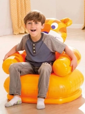 Picture of Inflatable Teddy Bear Chair - Yellow Highly Vital - Cartoon Creative Inflatable Air Sofa Kids Chair-Household Toddlers Children - Toys & Games - Modern and Trendy