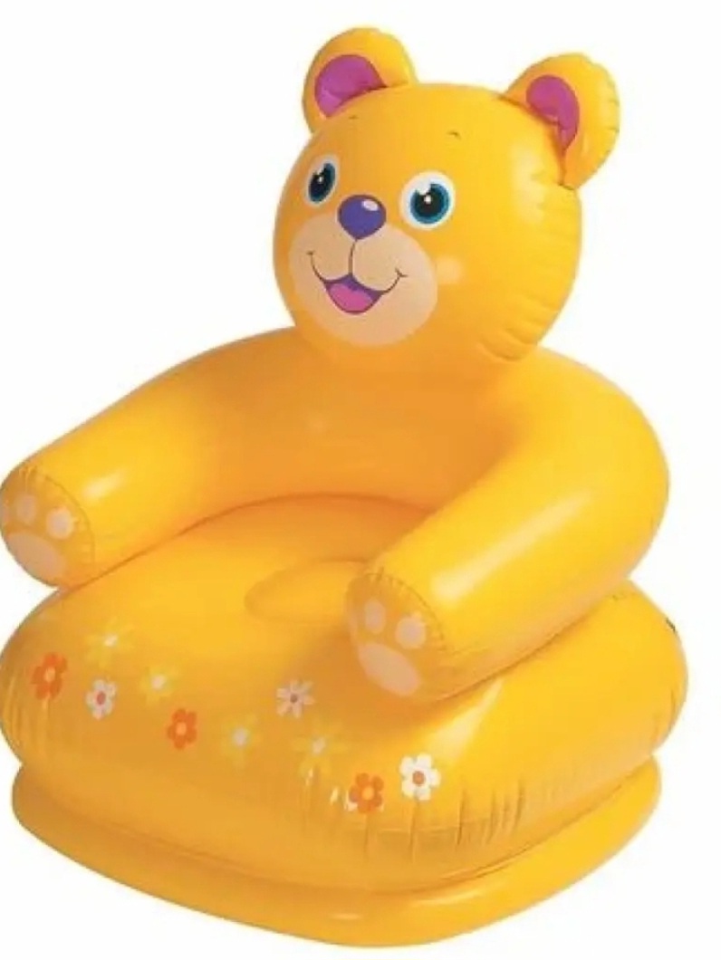 Picture of Inflatable Teddy Bear Chair - Yellow Highly Vital - Cartoon Creative Inflatable Air Sofa Kids Chair-Household Toddlers Children - Toys & Games - Modern and Trendy