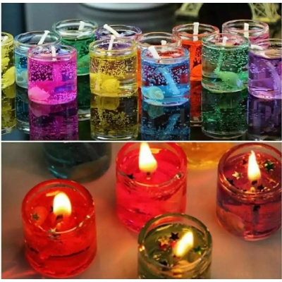 Picture of Jelly candle multi color 6 pieces