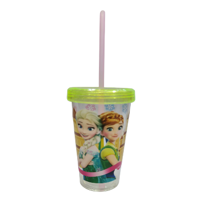 Picture of Juice Jar Hello Kitty Frozen Mermaid Design Slipper Plastic Acrylic with Straw Juice Pot Baby Juice Glass New Design