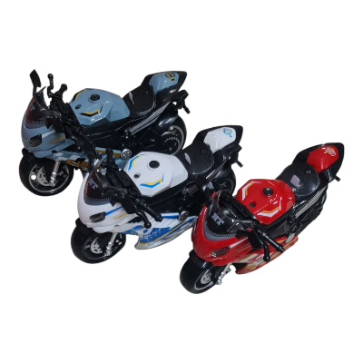 Picture of Kids Motorcycle Model Lighting Sound Effects Children Motorbike Toy Hobbies Model Swat Motorcycle Rescue Bike Friction Powered Action Special Police Motorcycle Emergency Vehicle Model Toy with Light Music Simulation - Multicolor
