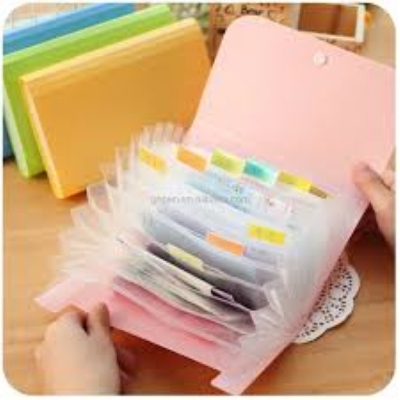 Picture of LQ Industrial Mini Document File A6 Rainbow Expanding File Folder 13 Pocket File Organizer for Storage Invoice, Receipt Information, Cards, Coupon