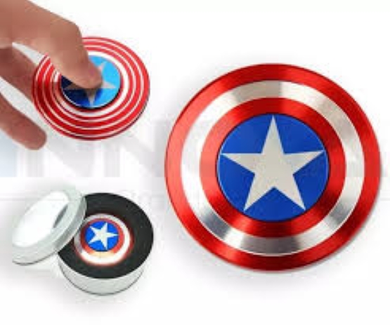 Picture of Metal Fidget Spinner Spinner Toy Captain America Shield by Dhaka Shopping zone-Random model/color