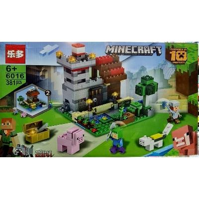 Picture of Minecraft for kids fun builing toy joining the constrction with big minecraft city