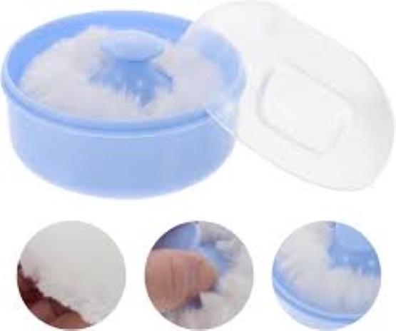 Picture of New Baby soft Face Powder Puff Sponge Box Case contained 3color
