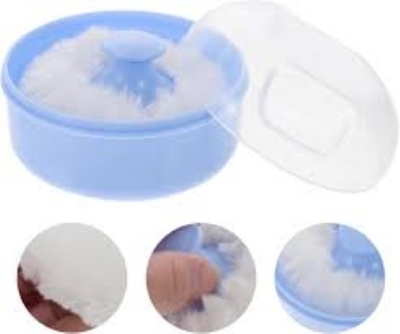 Picture of New Baby soft Face Powder Puff Sponge Box Case contained 3color