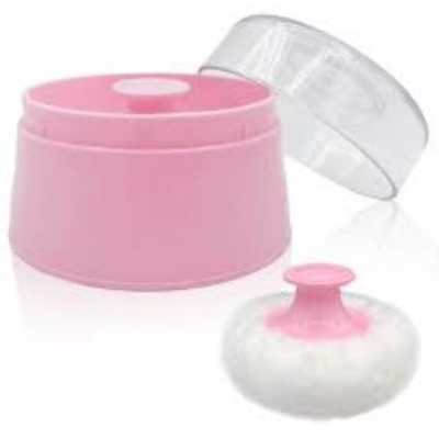 Picture of New Baby soft Face Powder Puff Sponge Box Case contained 3color