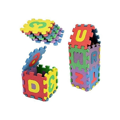 Picture of Plastic Floor Alphabet Puzzle Mat for Kids - Multi Color