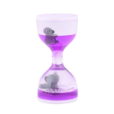 Picture of Plastic Hour Glass Timer - White and Magenta