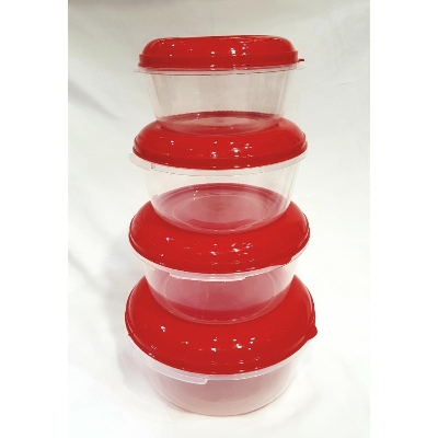 Picture of Plastic round 4 piece container set
