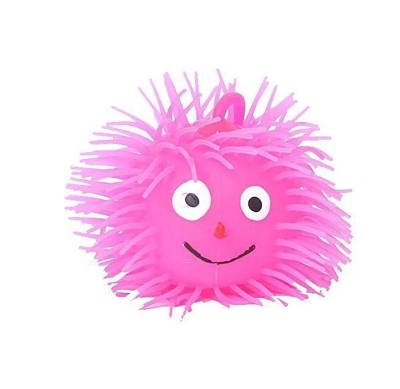 Picture of Plastic Toy with Light  Pink Lighting Puffer Soft Ball Rubber Soft Octopus Balls big size