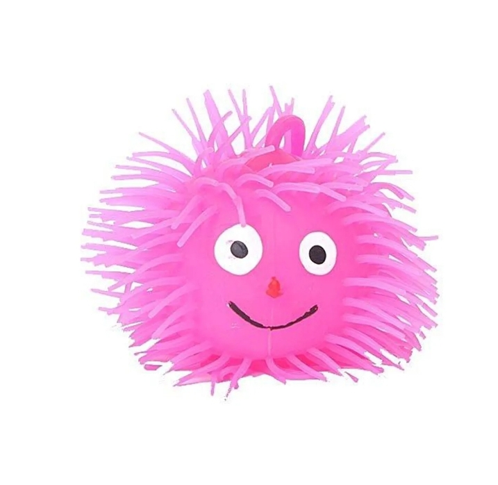 Picture of Plastic Toy With Light - Pink Plastic Toy with Light  Pink Lighting Puffer Soft Ball Rubber Soft Octopus Balls big size