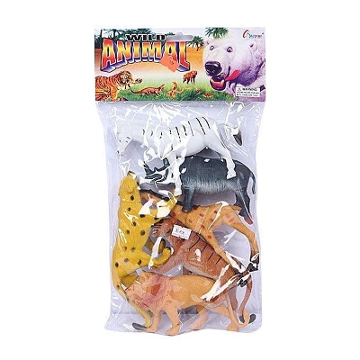 Picture of Plastic Wild Animal Toy Set - Multicolor