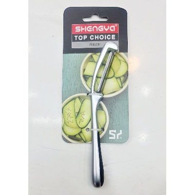 Picture of Product Type: Stainless Steel Slicer /  Peeler Fruit Vegetable Spud weight 100 garam Speed SIicer Cutter silver Material: stainless steel. Sharp stainless steel blade peels easily Durable zinc and stainlesS-steel construction Compact and ergonomic Hole in