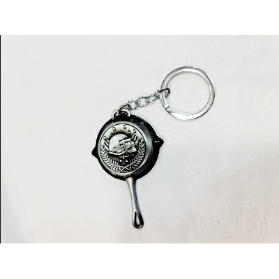 Picture of PUBG Game  Playerunknown's Battlegrounds Pan Keychain Alloy playerunknowns Pendant Keyring Eat Chicken Fans Gift