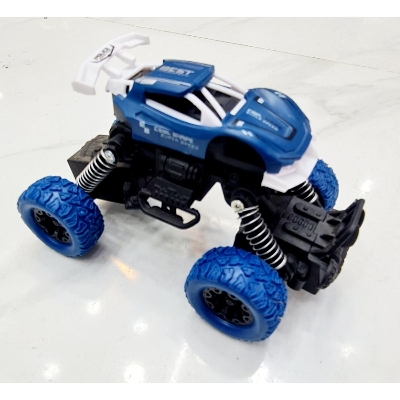 Picture of Pull Back Speed OFF-ROAD Monster Trucks for kids 4 wheel drive (4WD) Friction Monster Truck Car with 360stunt for kids(Red And Sky Blue)
