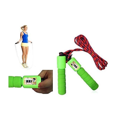 Picture of Skipping Rope With Automatic Counter - Green and Dark Red