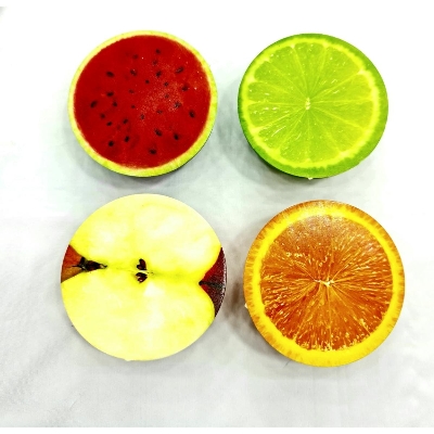 Picture of squishy ball toy Squeeze Toy Fidget Hand Toy Stress Relief apple orange lemon watermelon Character Decoration Toy Squeeze Ball 1piece