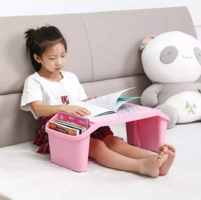 Picture of Study Table Plastic Children Small Study Table With Storage Lap Laptop Desk For Kid Adult Home Bedroom Furniture Portable Children's Study Table Baby Snack Table Writing Plastic Table