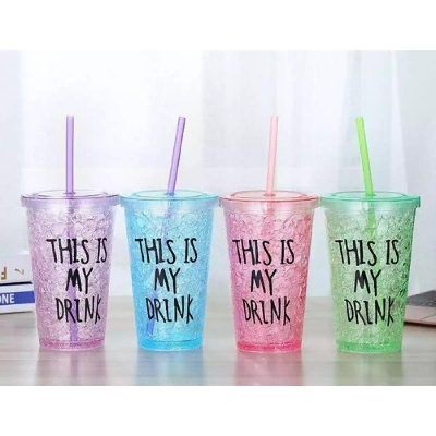 Picture of Summer Drinking Water Bottle Juice Pot Water pot With Straw/Water pot /Glass/Water Glass withStraw