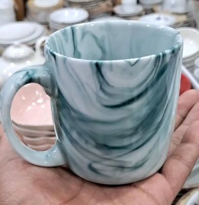 Picture of Tea coffee cup Nescafe 1 pieces mug collection Drinking water coffee tea ceramic mug marble color