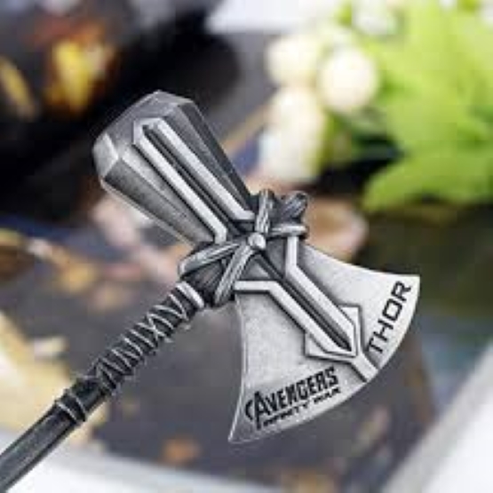 Picture of Thor Stormbreaker keychain European and American film and television peripheral accessories Infinity War Thor's hammer shape alloy keychain pendant small gift