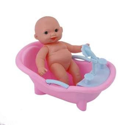 Picture of Ur Simulated Infant Early Educational Play Set Doll Handmade Baby Bath Bathtub - Multicolor