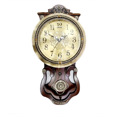 Picture of wall clock Wooden metal design Pendulum Wall Clock (long66 cm x round 36 cm )