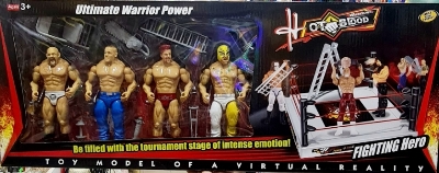 Picture of Www raslimg set toy multicolor Fighting hero ultimate warrior power wflex force 4pc boxing set toy