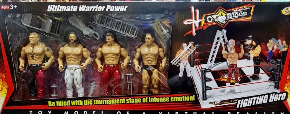 Picture of Www raslimg set toy multicolor Fighting hero ultimate warrior power wflex force 4pc boxing set toy