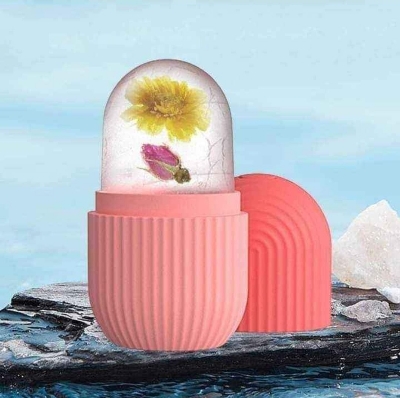 Picture of 𝐒𝐢𝐥𝐢𝐜𝐨𝐧 𝐈𝐜𝐞 𝐅𝐚𝐜𝐞 𝐑𝐨𝐥𝐥𝐞𝐫 lce Roller For Face, Beauty Facial Massage lceRoller, Glow Cube lce Roller for Face, Skin CareTools for Eye Wrinkles, Acne Puffiness Relief