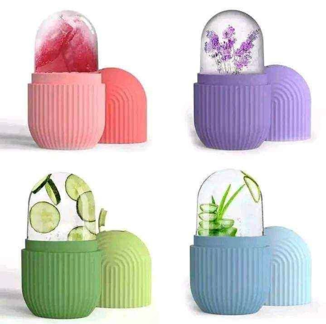 Picture of 𝐒𝐢𝐥𝐢𝐜𝐨𝐧 𝐈𝐜𝐞 𝐅𝐚𝐜𝐞 𝐑𝐨𝐥𝐥𝐞𝐫 lce Roller For Face, Beauty Facial Massage lceRoller, Glow Cube lce Roller for Face, Skin CareTools for Eye Wrinkles, Acne Puffiness Relief