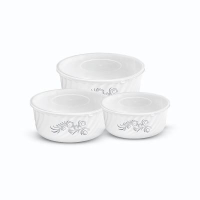 Picture of 3Pcs Curry bowl set with lid-Opalflora