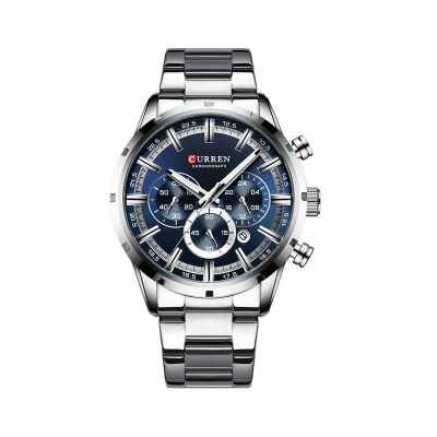 Picture of Curren 8355 Watch For Men – Silver Blue