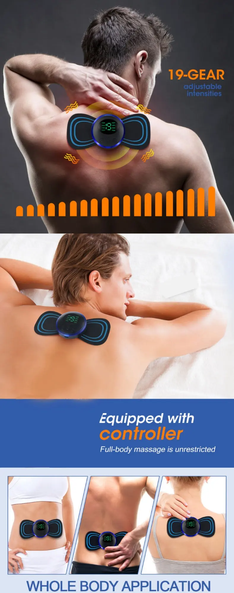 Picture of Massage Sticker for Hip, Leg, and Neck | MNK SHOP (Black)