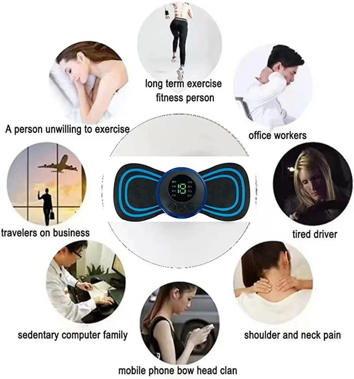 Picture of Massage Sticker for Hip, Leg, and Neck | MNK SHOP (Black)