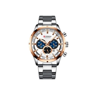 Picture of CURREN 8355 Watch for Men – Silver and Rose Gold