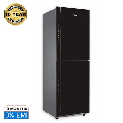 Picture of VISION Glass Door Refrigerator RE-280 Liter Black Top Mount