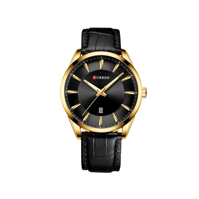 Picture of Curren 8365 Gold Black Watch For Men
