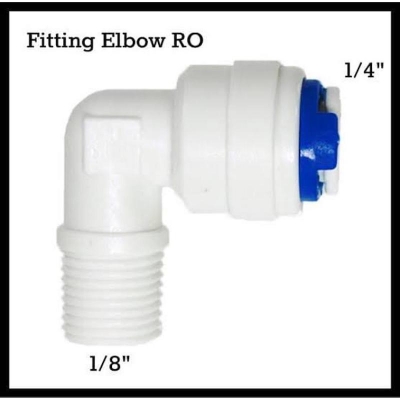 Picture of RO MEMBRANE HOUSING Elbow 1/8" Thread to 1/4" ( 6 mm ) Push Fit Elbow - (1) - White
