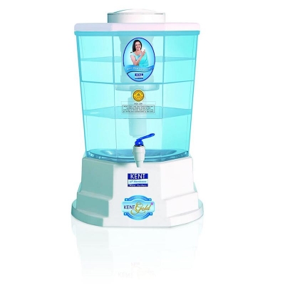 Picture of Kent Gold Plus 20Liter Gravity Based Water Purifier, White and Blue - White