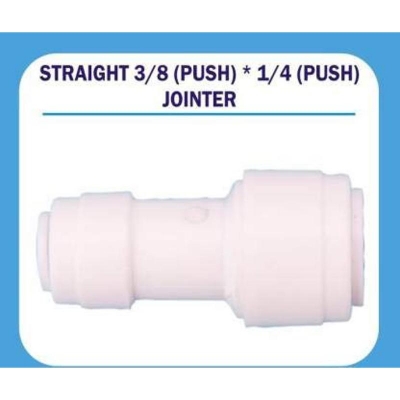 Picture of Elbows Connectors Pipe Jointer Straight I Type 1/4 inch QC x 3/8 inch QC for RO Water Purifier(  Pack of 2pcs ) - Off White