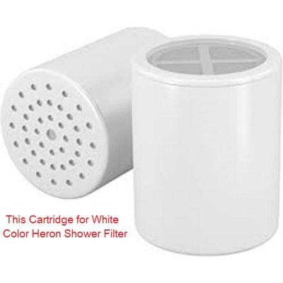 Picture of Heron Shower Filter Replacement Cartridge 60000,Liter Capacity. Healthy and Beautiful Hair and Smooth Skin ( This Cartridge for White Color Shower Filter )