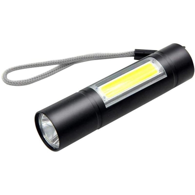 Picture of Mini Flashlight, Mini Pocket COB Torch Waterproof LED Pen Flashlight,Mini Super Bright Rechargeable Pen Light for Outdoor Hiking Biking Camping... - Black