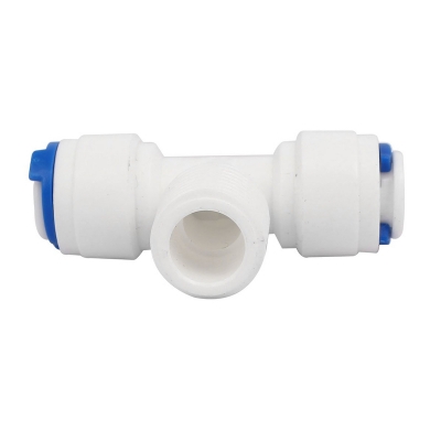 Picture of Union Tee Elbow 1/4" Fitting Connection Reverse Osmosis Water Filter T connector quick price for 1pcs