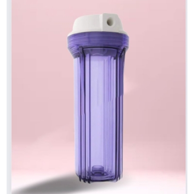 Picture of Premium quality Water Purifier 1/4'' Clear Water Filter Housing for Reverse Osmosis System, 2.5 Inch x 10 Inch Filters Made in Vietnam, (With 2pcs Elbow) - White