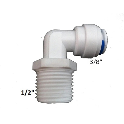 Picture of Water Purifier 1/2" to 1/4" Elbow Pushfit For Water Filter Housing With 1/4" Ports System (Price for 2pcs) - Water Jar