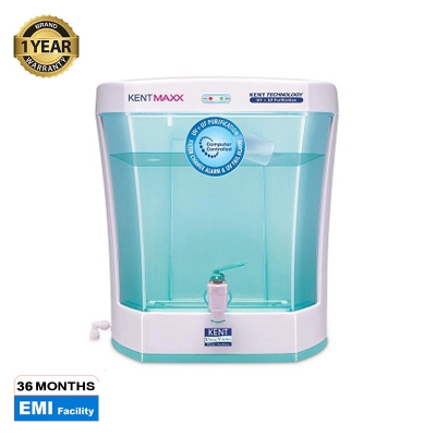 Picture of KENT Maxx UV Water Purifier UV+UF Water Purification, Wall Mountable| Transparent Detachable Storage Tank 7L Storage, 60 L/hr Output White - White