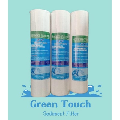 Picture of Green Touch DELUX QUALITY 5 Micron 10 inch PP Filter 120gm (3pcs Set)   for All Type RO Water Purifiers - White